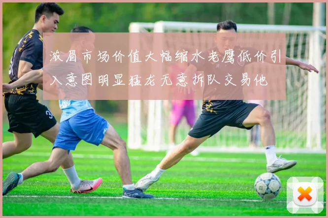 浓眉市场价值大幅缩水老鹰低价引入意图明显猛龙无意拆队交易他